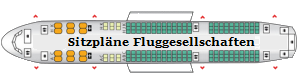 Sitzpläne Fluggesellschaften