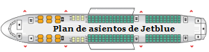Planos de asientos Jetblue Airways